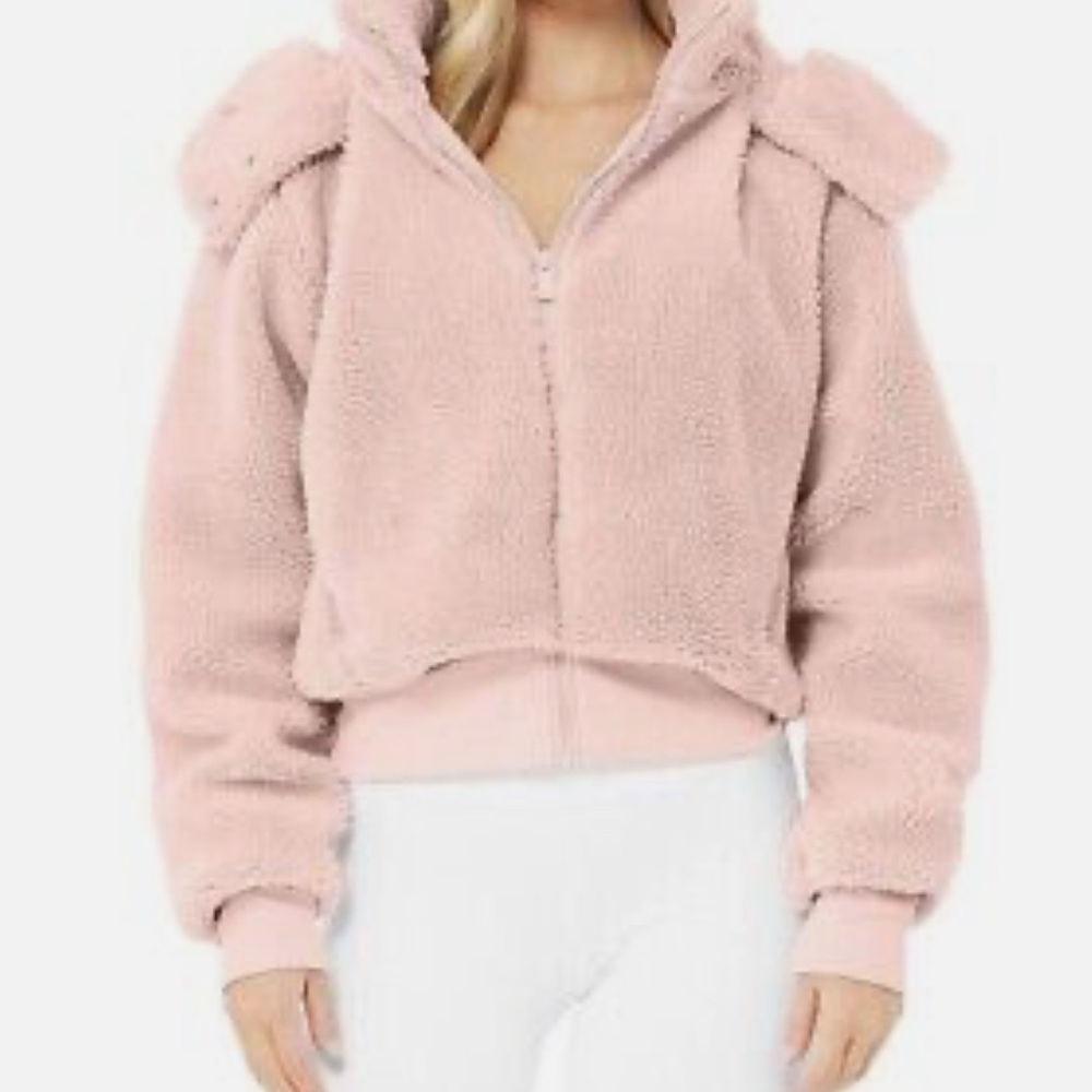 Alo Foxy Sherpa Jacket Dusty pink/mauve size M